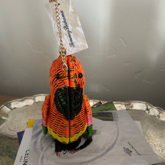 Tommy Bahama Handbags - Tommy Bahama Colorful Novelty Wicker Parrot Macaw Purse Bag Clutch